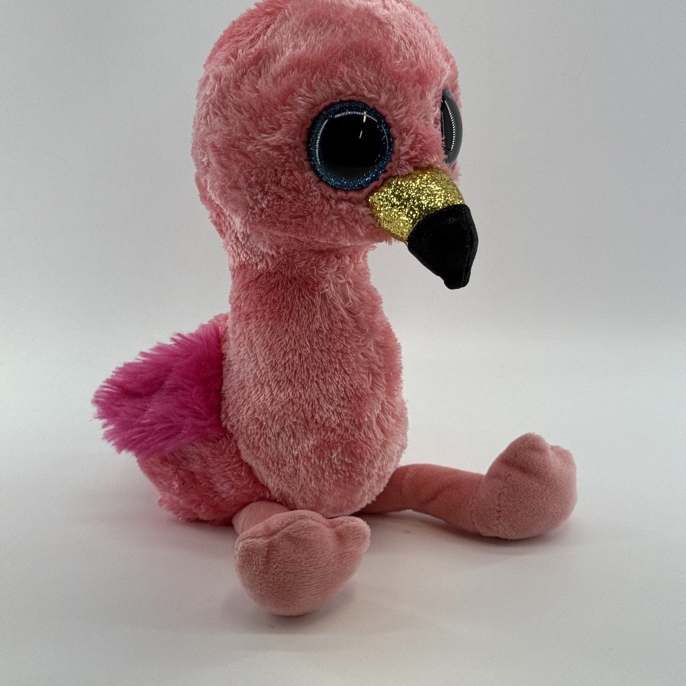 The Beanie Boo's Collection Gilda The Flamingo Ty Silk Stuffed Animal Plush 13"